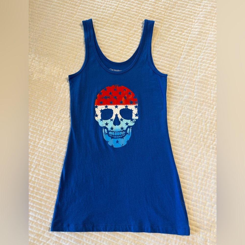American Flag Skull Tank Top Size 7/9